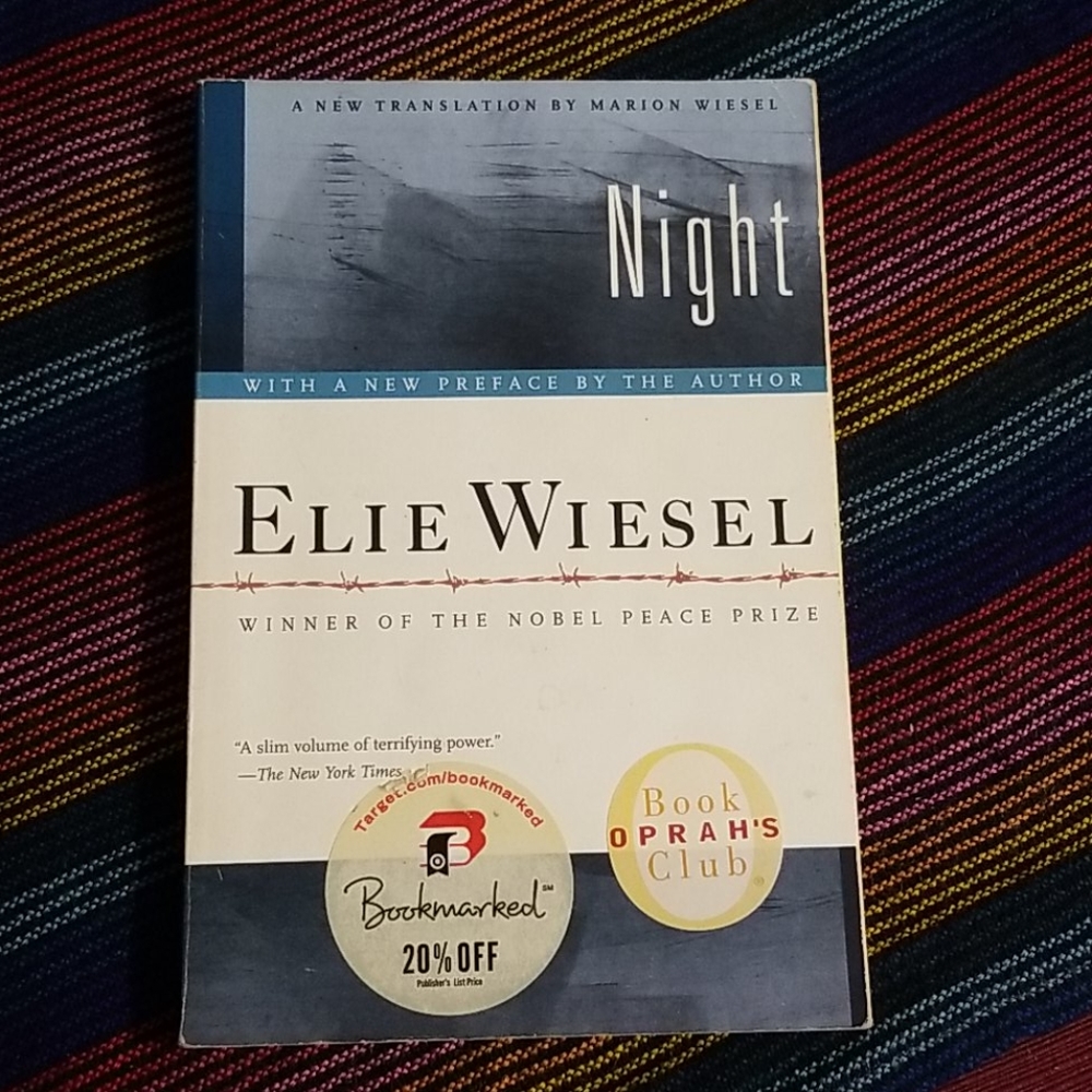 The book, night, by Elie wiesel